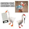 Cute Magnetic Goose Figurine Magnetic Keys Holder Magnetic Magnet Goose Keychain Keys Knives Storage Home Desktop Decoration
