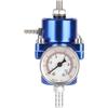 Regulátor tlaku paliva z hliníkové slitiny Univerzální nastavitelný regulátor tlaku paliva FPR s tlakoměrnou hadicí 0-140 psi Nastavitelný