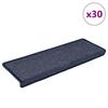 VidaXL Stair Treads 30 Pieces 65 X 21 X 4 Cm Dark Grey and Blue Rectangular Border 3365775