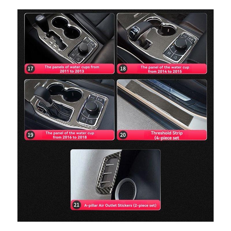 Car Gear Shift Water Cup Holder Panel Decoration Cover Trim For Jeep Grand Cherokee 2014 2015 Black Carbon Fiber