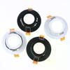 White/Black GU10 Lamp Holder Base Kit - 360° Adjustable Ceiling Spotlight with Easy Snap-In Installation
