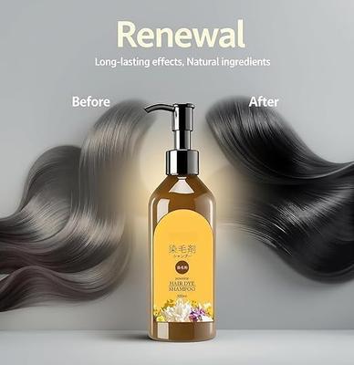 Natural Black Hair Dye Shampoo, Single Agent Floral Formula, Grey Hair Coverage, Herbal Ingredients, for Men and Women (1)