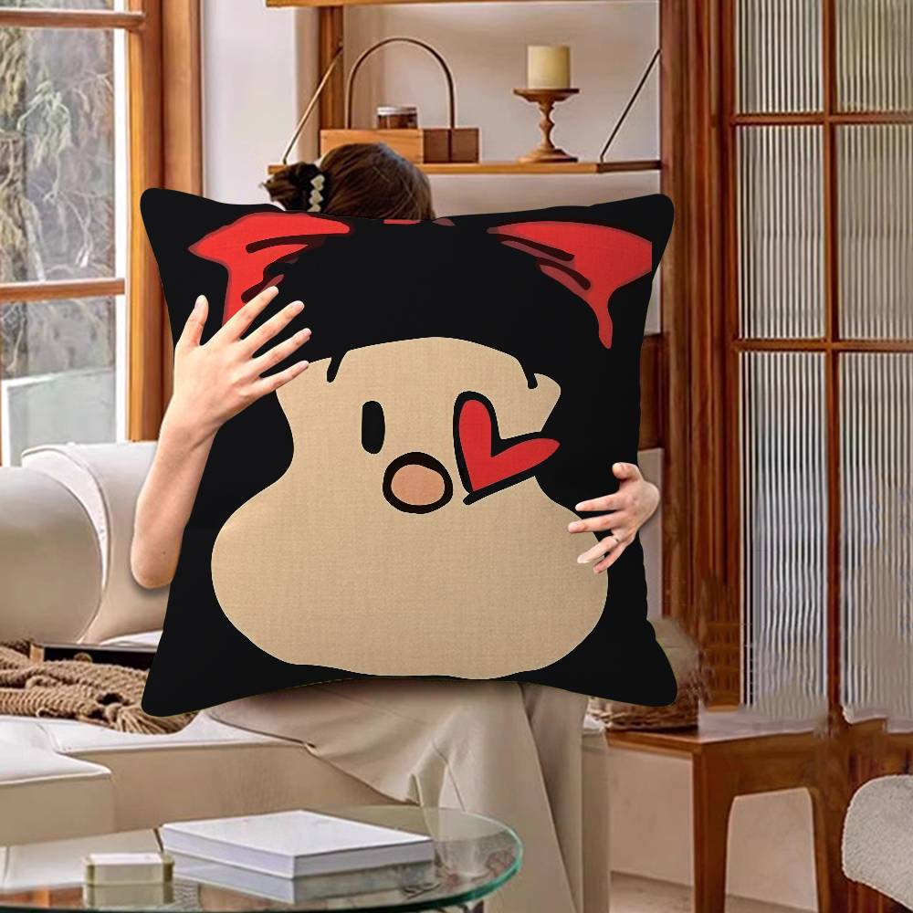 

Cartoon Mafaldas Personalized Pillow Cover Kids Bedroom Wild Party Decor Pillowcase kid Birthday shower Gift 30x30cm