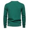 Neuer Herbst- und Winter-Pullover für Herren mit Rundhalsausschnitt, einfarbig, Baumwoll-Basics-Pullover für Herren