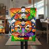 1PC Son Goku  Print Flannel Blanket, High Quality All Seasons, Home Decor, Warmth and Comfort, Perfect for Christmas Gifts