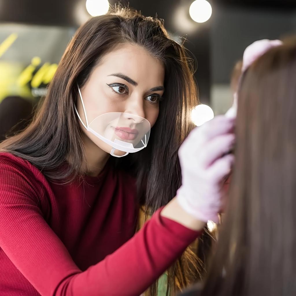 10 Pcs Anti-fog Mask, Put Saliva Transparent Hygiene and Safety Mask, Restaurant Catering, Beauty Store, Waiter Special. Individually Packaged