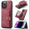For iPhone 14 Pro Max Case 2 in 1 Leather+TPU Phone Cover Removable Card Holder