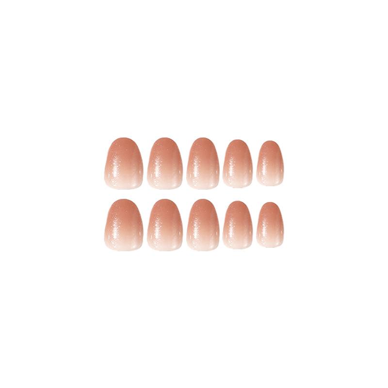 24 Pieces Wear Nail Piece Gradual Change Glitter Powder Nail Patch Nail Piece, Wear Finished Nail Piece Fake Nail Nails