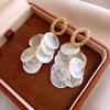 Luxuriöse Temperament Muschel Quasten Ohrringe Elegante Geometrische Hängende Tropfen Dangle Ohrringe Für Frauen Mädchen Mode Ohrschmuck