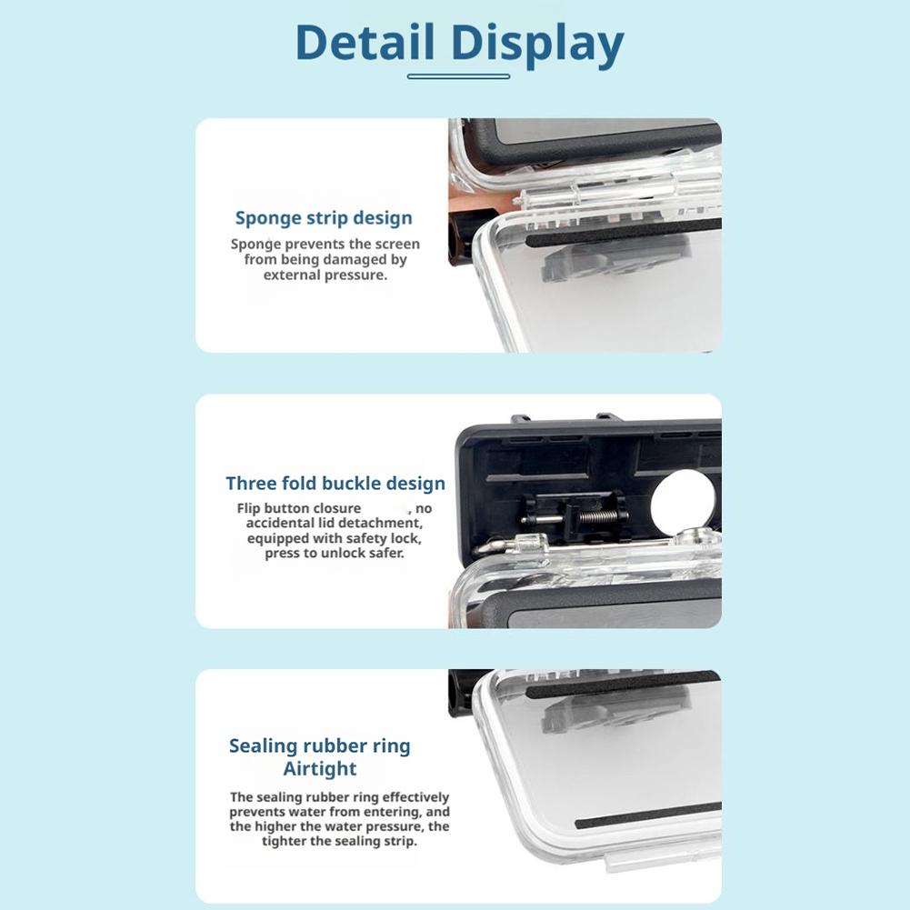 Action Kamera Wasserdichtes Gehäuse für DJI Action 6 60M Tauchen Schutzgehäuse Gehärtetes Glas Linse Unterwasser Fotografie Ausrüstung