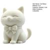 Estatua de Gato Impresa en 3D, Figura de Gato Sentado con Lazo, Escultura Coleccionable de Gatito Lindo, Decoración de Mesa Regalo para Amantes de los Gatos