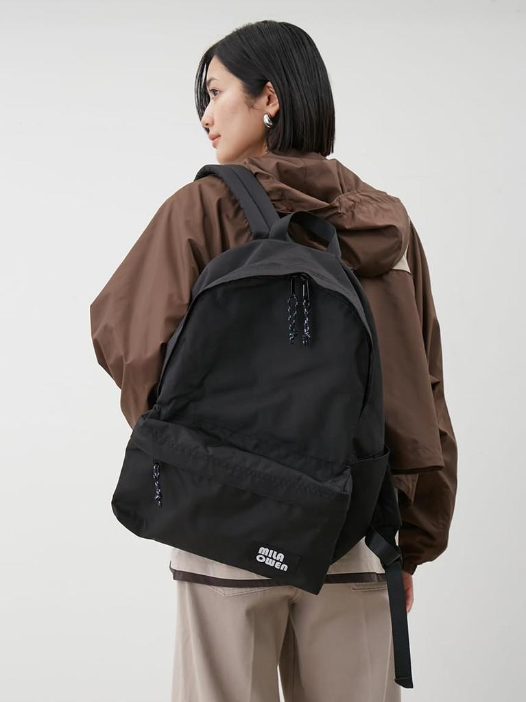 Mira Owen Water-Repellent Nylon Backpack 09WGB254504 Women's Black Free Size