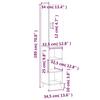 VidaXL Buffet haut Blanc brillant 34,5x34x180 cm Bois d'ingénierie 3198955