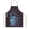 Funny Prank Gift Halloween Butcher Apron with Realistic Blood Stain, Washable Protective Work Apron, Spooky Kitchen Decor Horror Costume Prop