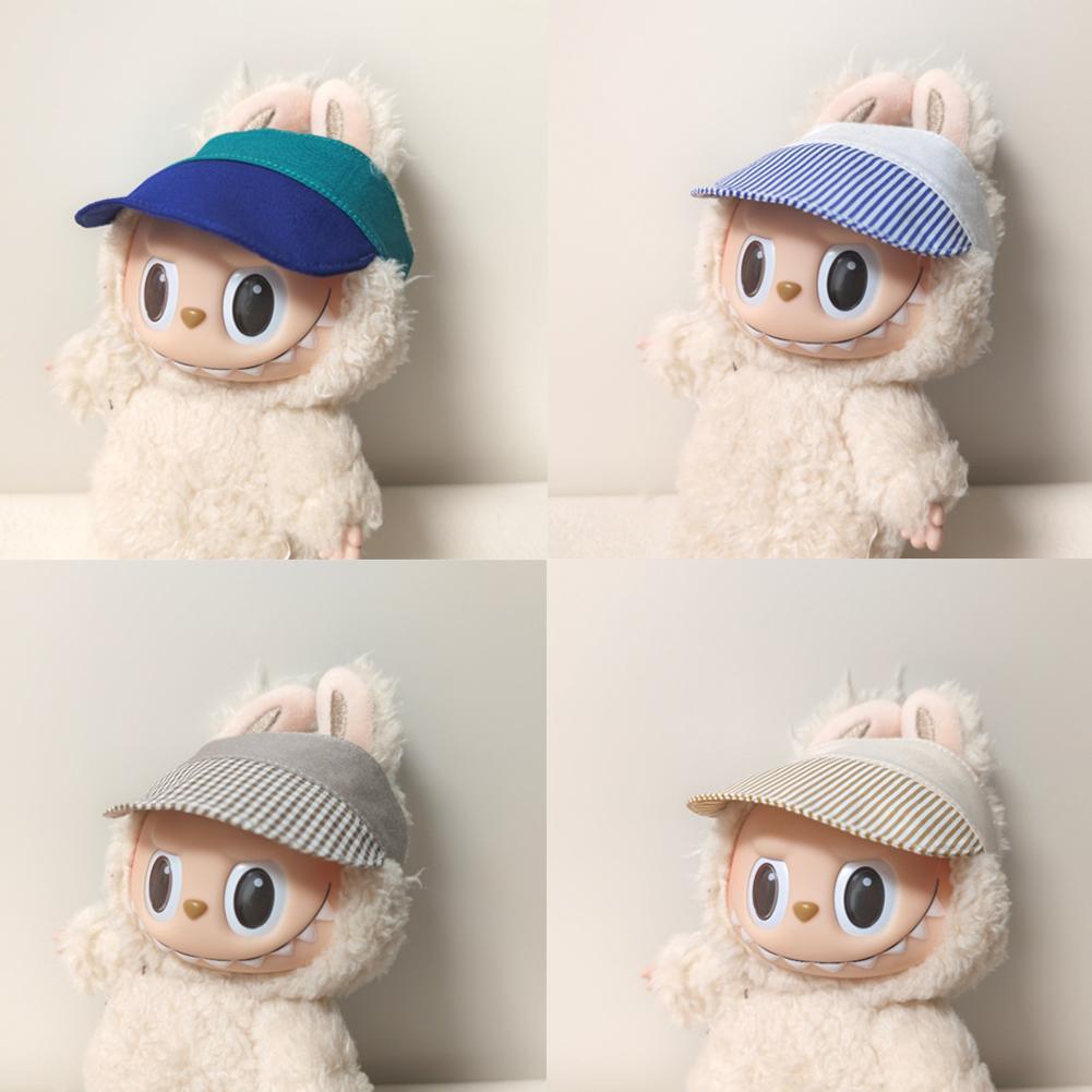 Doll Cap for Dollhouse Miniature 17cm Labubu Color Match Hat Kawaii Cute Doll Accessories Kids Girls Toys