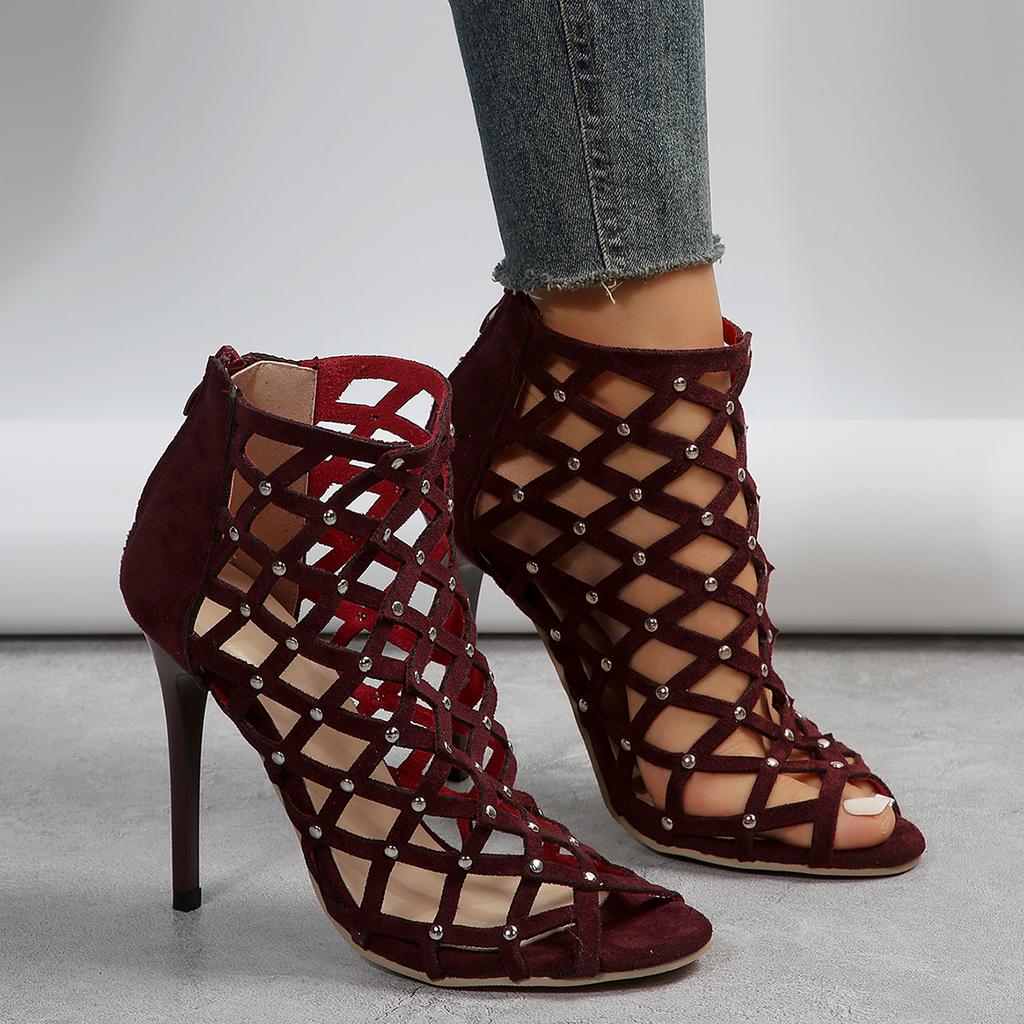 High Heels Sandals Women 2026 Summer Black Modern Shoes Fashion Sexy Peep Toe Designer Sandals Banquet Party Shoes