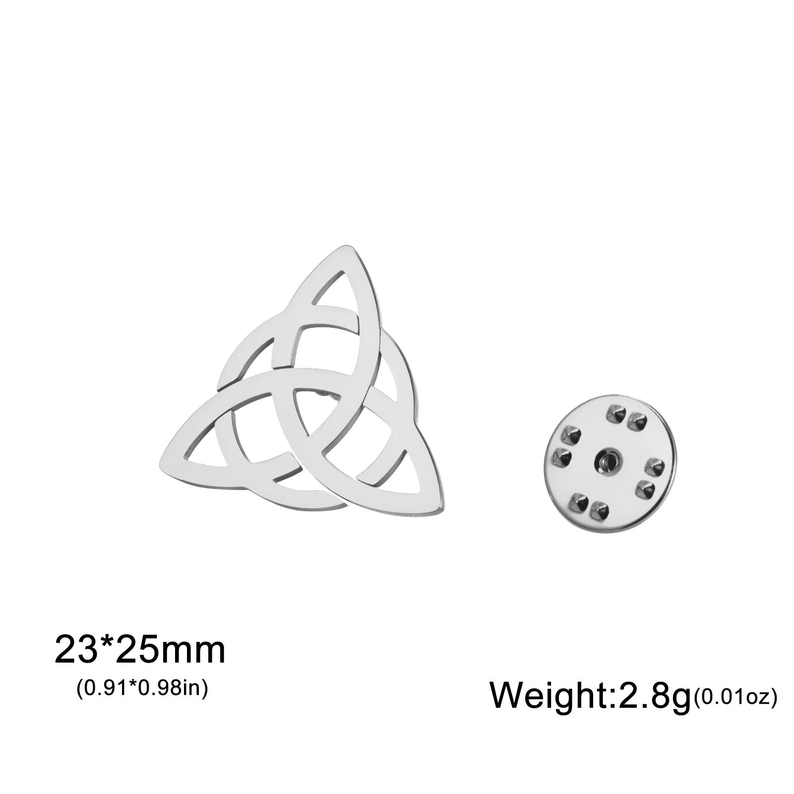 

Irish Knot Brooch for Women Men Stainless Steel Shirt Suit Badge Pin Amulet Vintage Accessories Wholesale