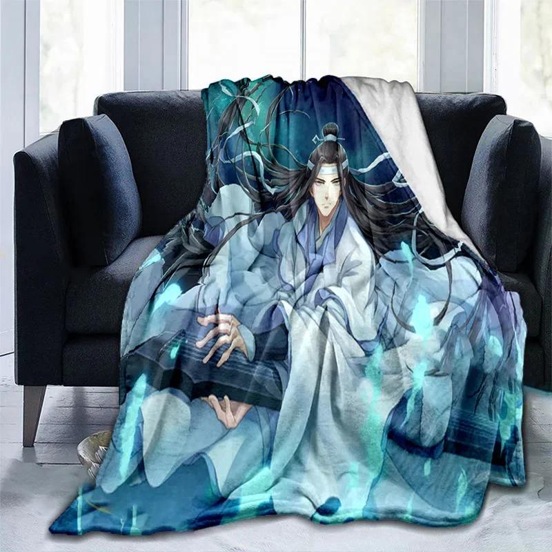 Grandmaster of Demonic Cultivation Lan Wangji Wei Wuxian Cute Plush Warm Blanket Large Anime Customized Blanket