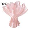 Eco Friendly PLA Material Vase Bouquet Wrap Vase, 3D Printed Translucent Flower Artistic Glossy Centerpiece Silky Table Modern Decorative Vessel