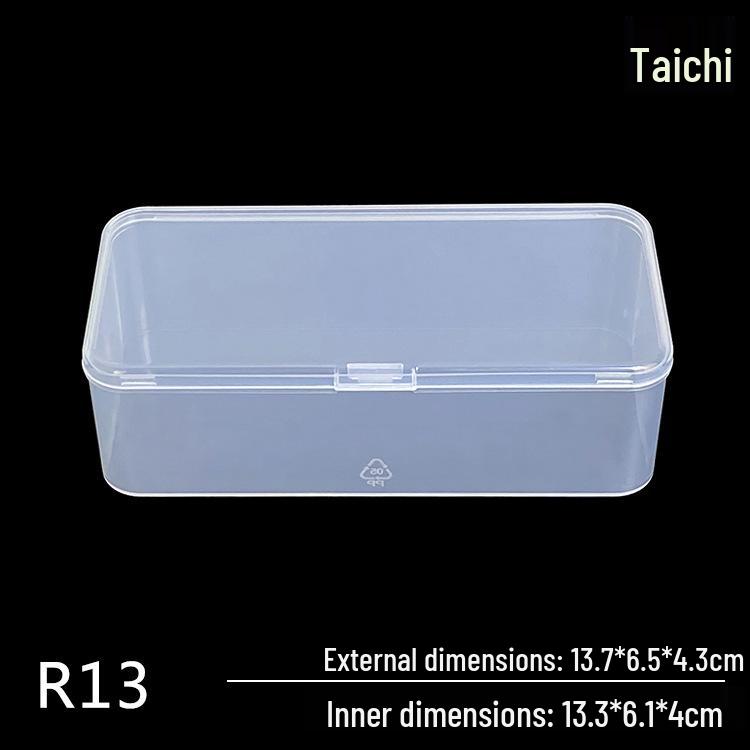 Rectangular Transparent Plastic Storage Box for Accessories and Screws