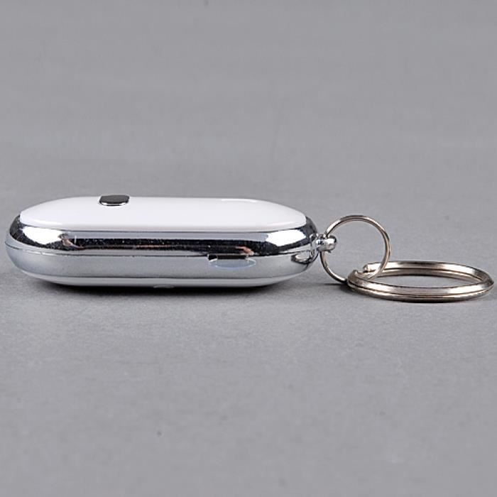 Keyring - HOMDOX - Whistle - Red LED - White Plastic