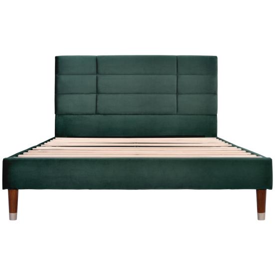 Upholstered Bed 1 Set Frame Cushion Spring Thick Headboard Mattress Solid Color Anti-wear for Room