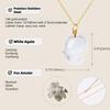 White Agate Fox Necklace for Protection from Evil [Koai] Women,