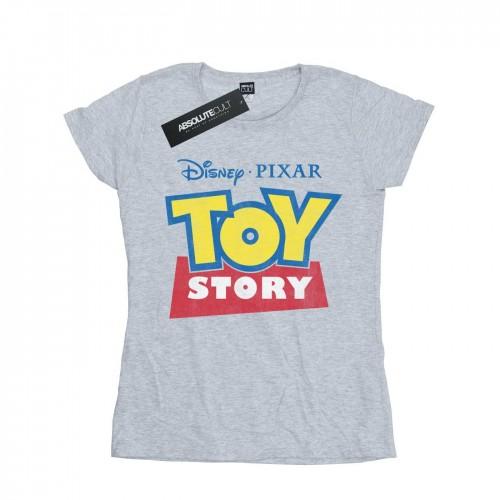 Disney Women's Grey / Toy Story Logo Cotton T-Shirt L