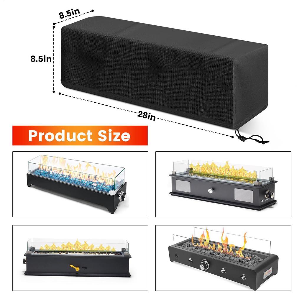 Fire Pit Cover Heavy Duty Outdoor Square Fire Pit Cover UV Protection Grill Accessories For Garden Cooking Bonfires Picnic