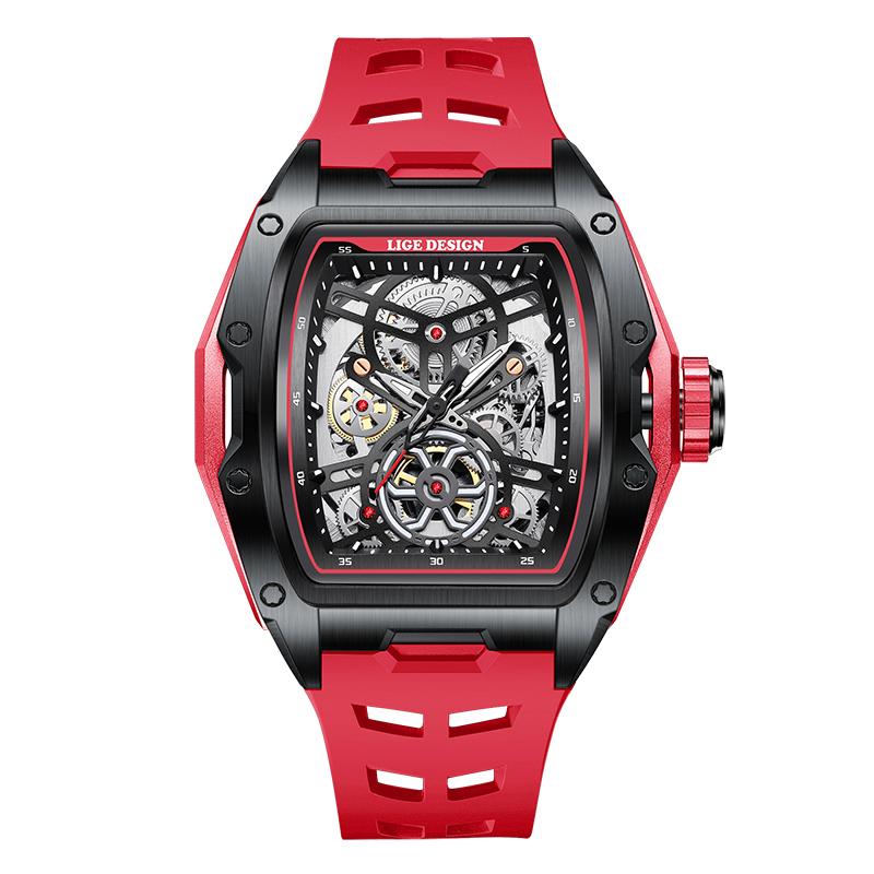 LIGE Men Watches Fashion Creative Mechanical Automatic Watches Luxury 50M Waterproof Luminous Man Watch Business Reloj Hombre