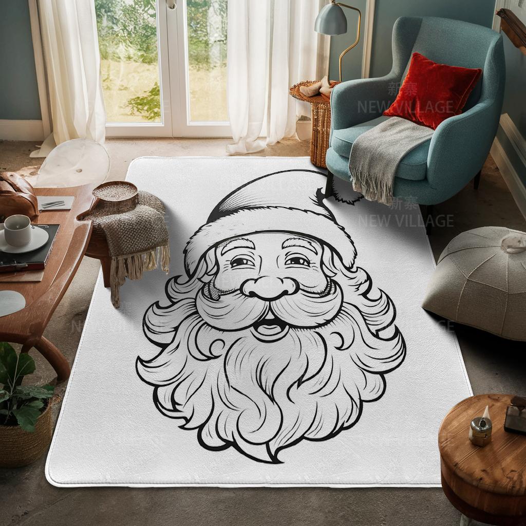 House Entrance Carpet Home Door Mat Living Room Bath Foot Bathroom Non-slip Water Absorption Rugs Bath Merry Christmas Winter