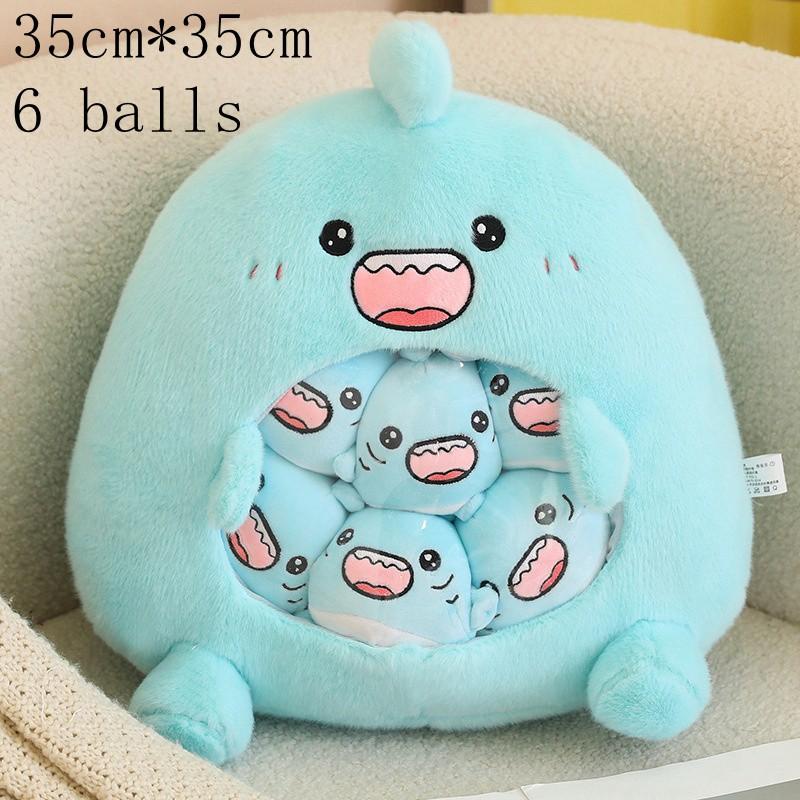 Cute Plush Pudding Bag Candy Bag Mini Balls Panda Koala Capybara Yellow Bear Dolls Animals Plush Pillow Birthday Gift for Girls
