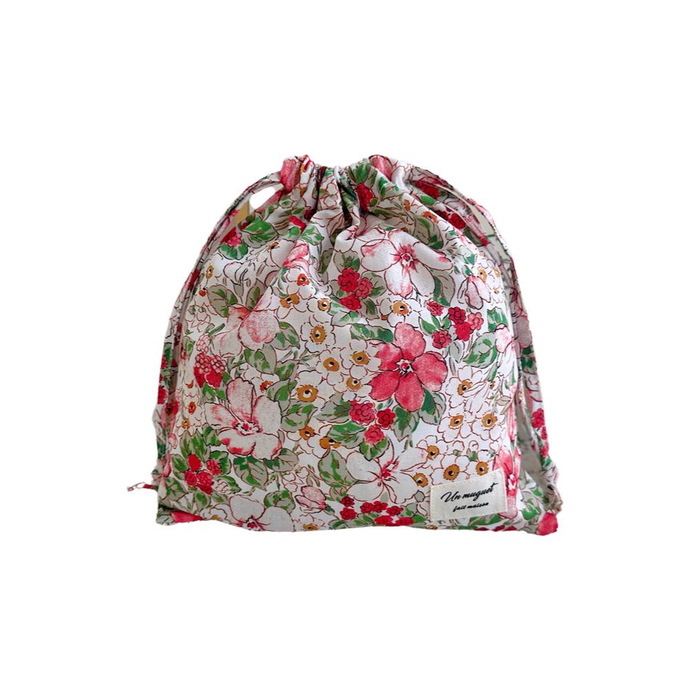 Lightweight Floral Drawstring Bag Reusable Floral Print Gift Bag Birthday Party Favors