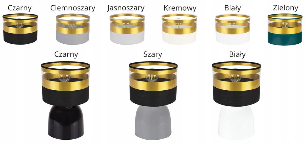 NIGHT TABLE LAMP GOLD LAMPSHADE LED SELECTION