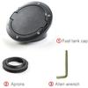 JeCar Aluminum Gas Cap Fuel Filler Door Cover for Jeep Wrangler 2007-2018 JK & Unlimited Accessories (Black)