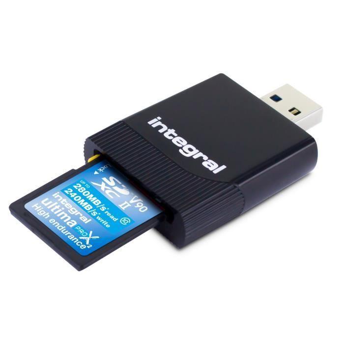 Integral europe lecteur de carte uhs-ii sdhc/sdxc compatible pc&amp;mac