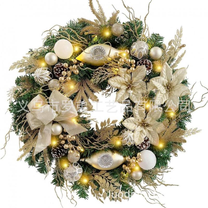 Christmas Wreath Door Hanging Decor Home Mall Window Party Festive Simulation Ornament