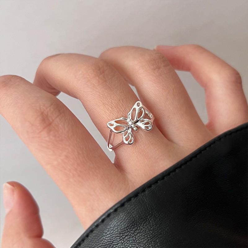 Korean Style Irregular 925 Sterling Silver Women's Versatile Ring, Non-Fading Niche Ins Design