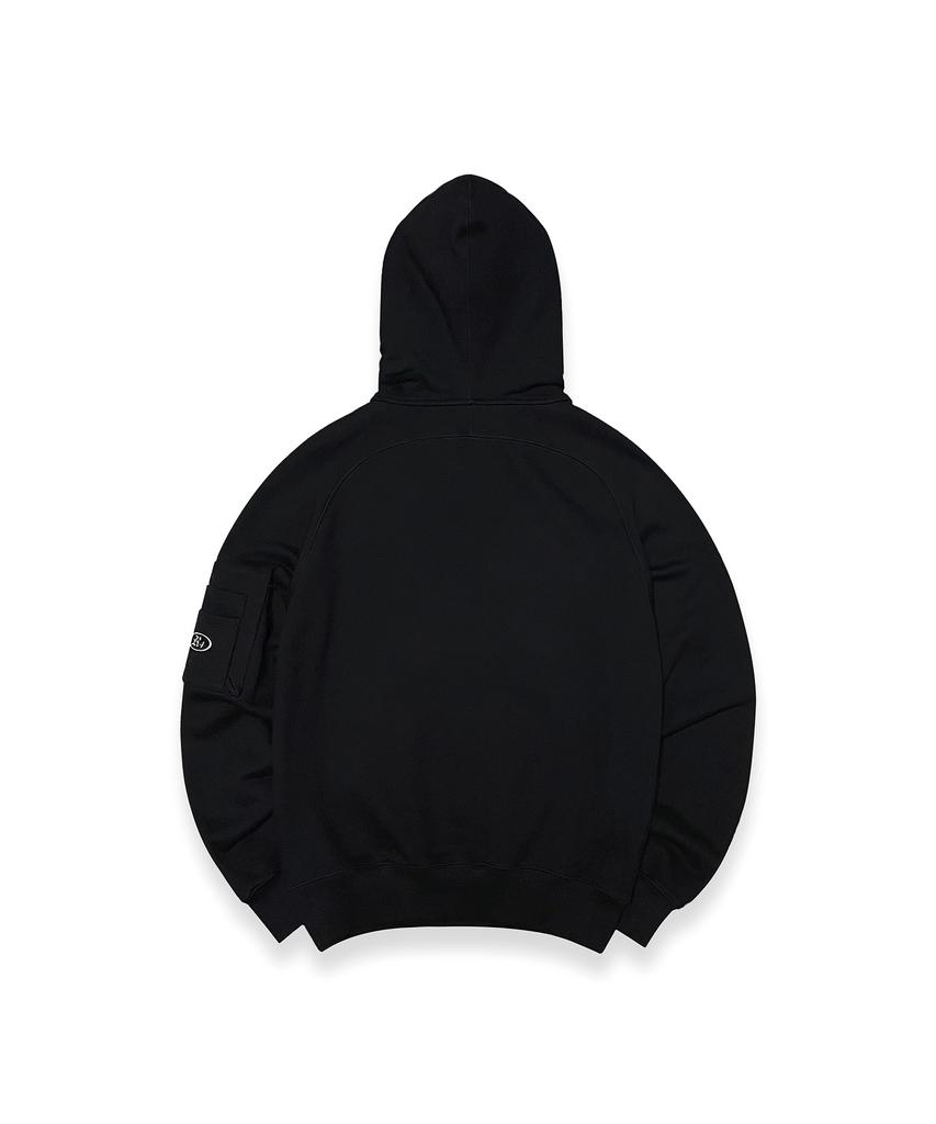 R-4 R-0020 Combat Half Zip-Hoodie(Black)