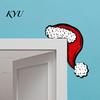 Gingerbread House Decor Christmas Wooden Door Corner Sign, L Shaped Festive Hanging Ornament Indoor Holiday Wall Art for Party, Santa Reindeer