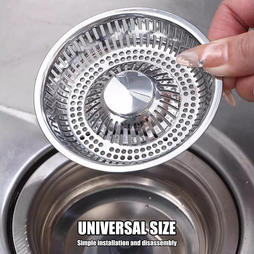 Universals Sink Drain Strainer Baskets Drain Plug Push-type Bounce Cores Drain Filter AntiClogging Sink Stoppers