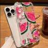 Watermelon Cute Pattern Transparent Phone Case for iPhone 17 17PRO 16PLUS 16 13 11 14 15 Pro Max XS XR X 8 7 Plus 17E 16E Cover
