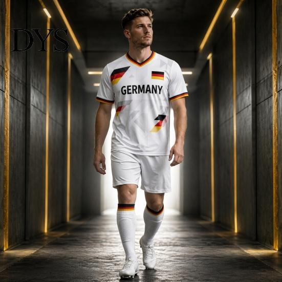 Camiseta de Animación de Fútbol 2026 para Hombre Alemania, Camiseta para Aficionados, Camiseta de Aficionado con Cuello en V Bandera Alemana, Camiseta Elegante con Símbolo para Camiseta Nacional de Fútbol