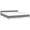 VidaXL Bed Frames with Headboard Slat Base Upholstered Bed Slat Frame Double Bed Adult Bedroom Furniture Grey 347432