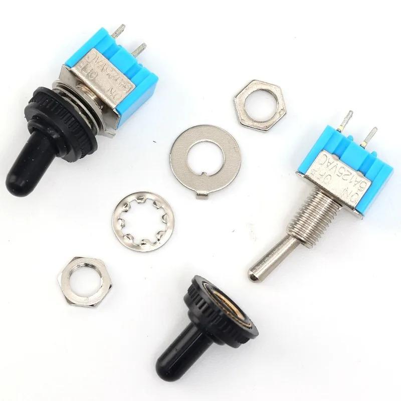 Mini Toggle Switch MT‑S101 2Pin 2Position ON OFF 3A 125VAC 6mm Panel Mount Durable for Electronics DIY Car Boat Motorcycle