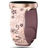 20mm Silicone Strap Flower Design Floral Engraved Two-color For Amazfit GTR, Huawei,Garmin Samsung Galaxy Watch 7 6 5 4