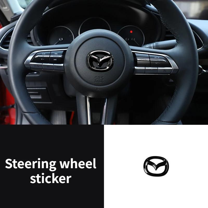 

Car Sticker ABS Front Grille Rear Tailgate Covering Emblem for Mazda 3 Axela 2020 Steering Wheel Badge Decoration Modfication