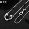925 Sterling Silver Fashion Jewelry Heart-Shaped Pendant Necklace