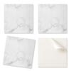 Set of Self-Adhesive Vinyl Tiles with Printed Marble Surface Pattern 9x30x30 Cm