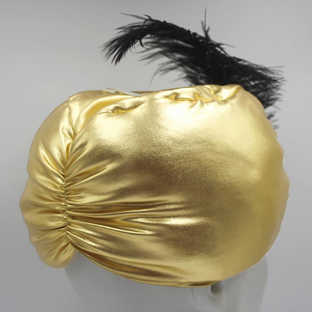 Aladdin Turban Hut Sultan Aladdin Arabisch Vintage Kopfbedeckung Neuheit Halloween Ostern Arabische Hüte mit Edelstein Feder arabischer Hut
